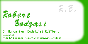 robert bodzasi business card